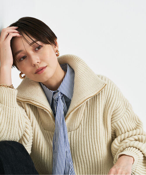 「NOLLEY'S」 「Oldderby Knitwear」長袖ニット FREE グレー レディース_画像9
