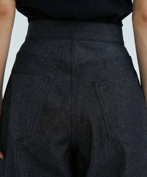 サイズ6✴︎JOHN LAWRENCE SULLIVAN ダークブルー ジーンズ Washed denim super wide pants