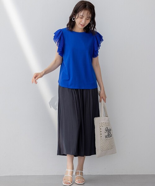 ワイドパンツ パンツ ギャザーライトデシン レディース : ZOZOTOWN