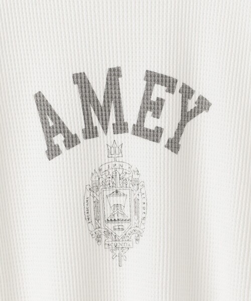 tシャツ Americana/アメリカーナ ビッグワッフル 後ろガゼットAMEY Tシャツ レディース AMERICANA Americana アメリカーナ ビッグワッフル 後ろガゼット