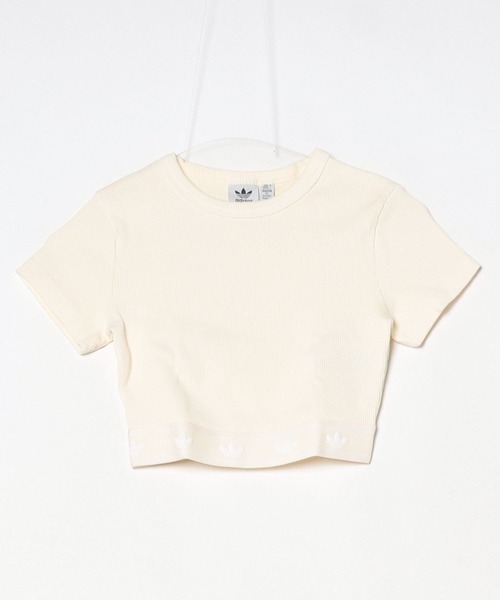 adidas tシャツ リブ半袖トップ / アディダスオリジナルス