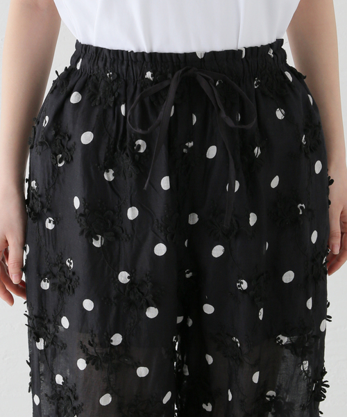 Spick＆Span パンツ 「追加」crinkle crinkle 3D embroidery dot