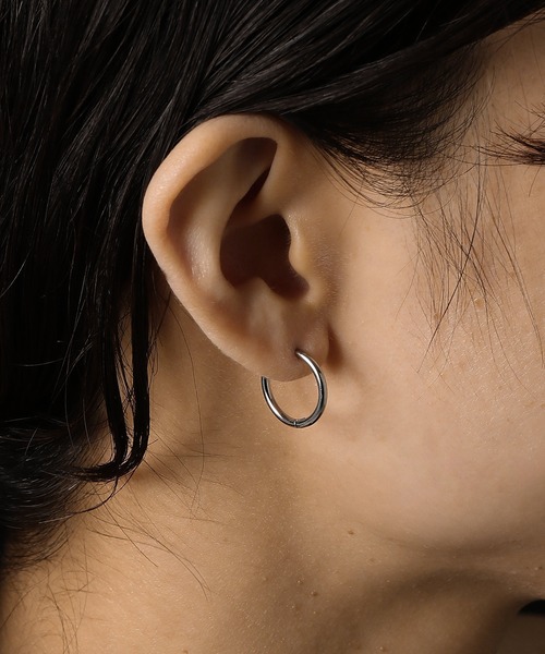 ORLEAN ピアス シンプルフープピアス 太さ1.6mm サージカルステンレス