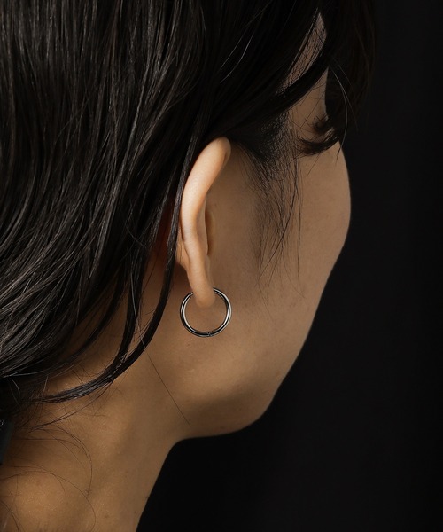 ORLEAN ピアス シンプルフープピアス 太さ1.6mm サージカルステンレス