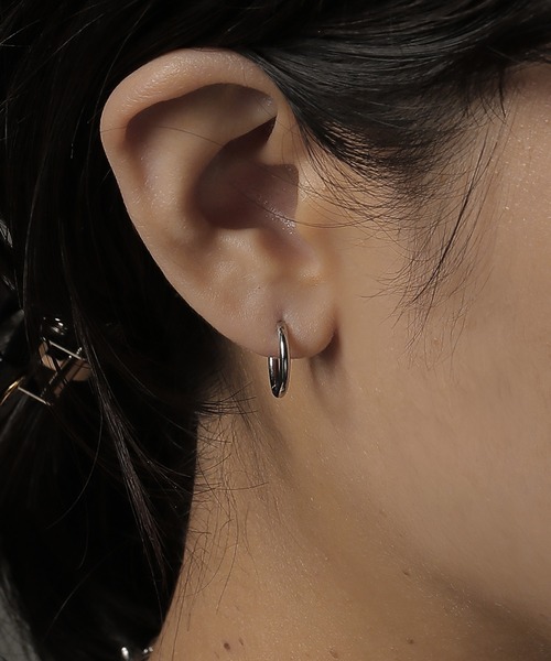 ORLEAN ピアス シンプルフープピアス 太さ1.6mm サージカルステンレス