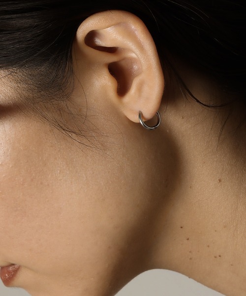 ORLEAN ピアス シンプルフープピアス 太さ1.6mm サージカルステンレス