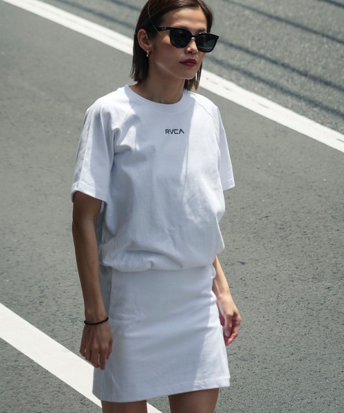 Rene♡2025年ss 新作　ライトブルー　ワンピース♡タグ共布有りセール RVCA ワンピース レディース PATCHED SS DRESS 「2025年春夏