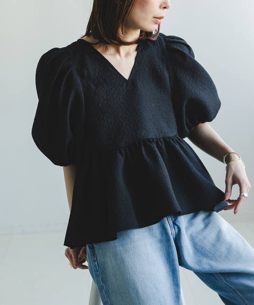 NOBLE（ノーブル） ブラウス シャツ 「追加」「洗える」シアーノイズ