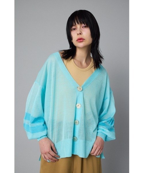 カーディガン Sheer line cardigan　　シアーラインカーディガン レディース