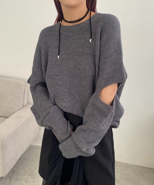 「CAPRICIEUX LE'MAGE」 長袖ニット FREE ベージュ レディース_画像2