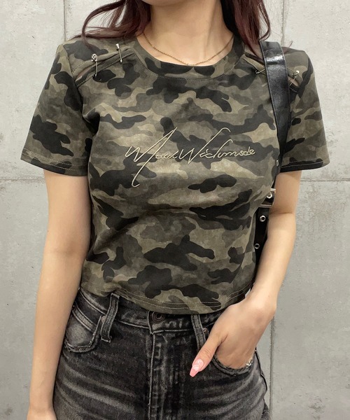 tシャツ カラーちびTシャツ「RL」 レディース ワンフォークロージング 1111clothing ボーダー Tシャツ メンズ