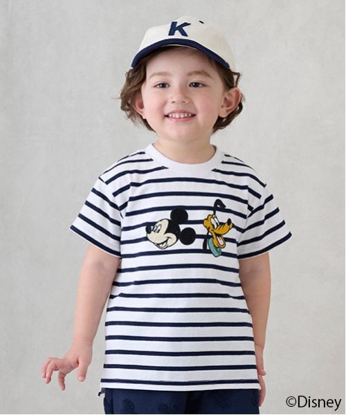 petit main tシャツ 「Disney」モチーフキャラ半袖Tシャツ キッズ 子供