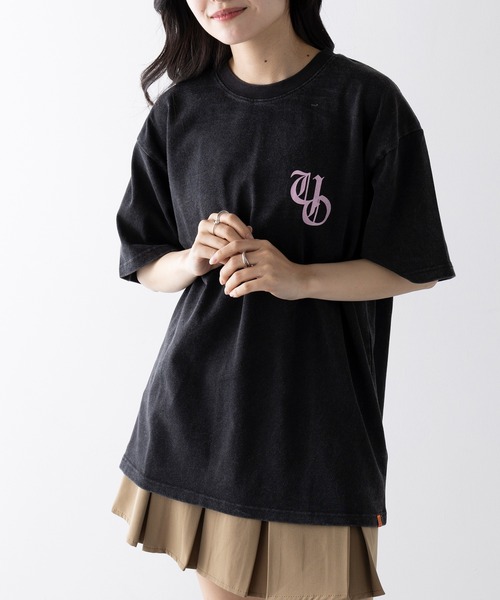 tシャツ 「UNIVERSAL OVERALL」LGBCPTT CHEMCIALWASH U2523211 レディース UNIVERSAL OVERALL tシャツ 「別注」UNIVERSAL / ロゴTシャツ