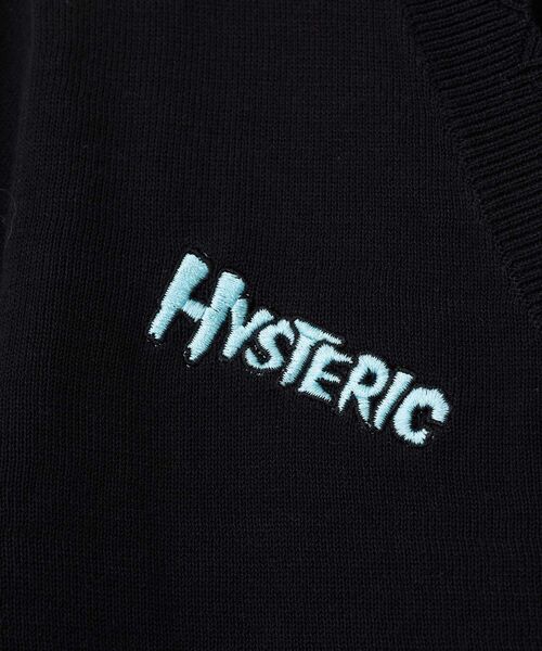 ヒステリックグラマー　サマーニット　カーディガン SEE NO EVILワッペン カーディガン|HYSTERIC GLAMOUR MEN