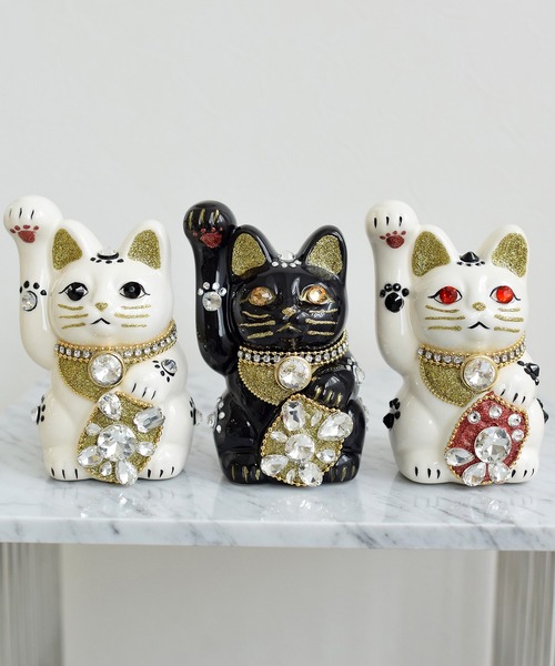 utatane インテリア 招き猫 ニコアンティーク×ご縁猫 ねこ球太郎