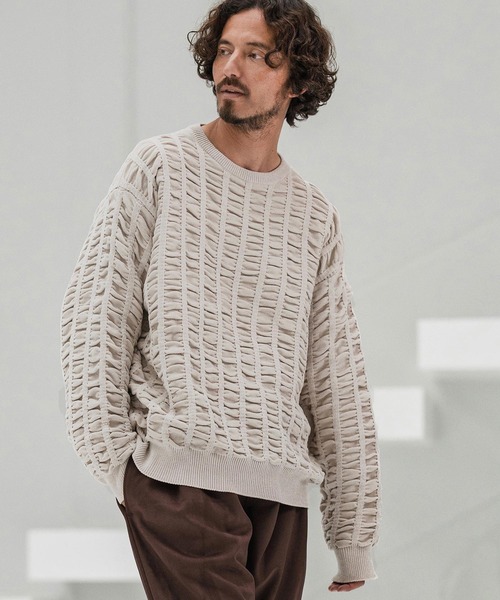 CAMBIO（カンビオ） セーター ニット mn3137-Floating Jacquard Mole