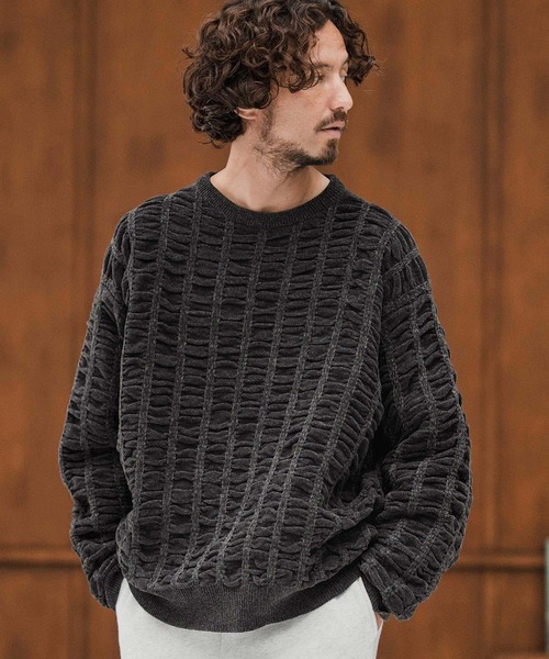 CAMBIO（カンビオ） セーター ニット mn3137-Floating Jacquard Mole