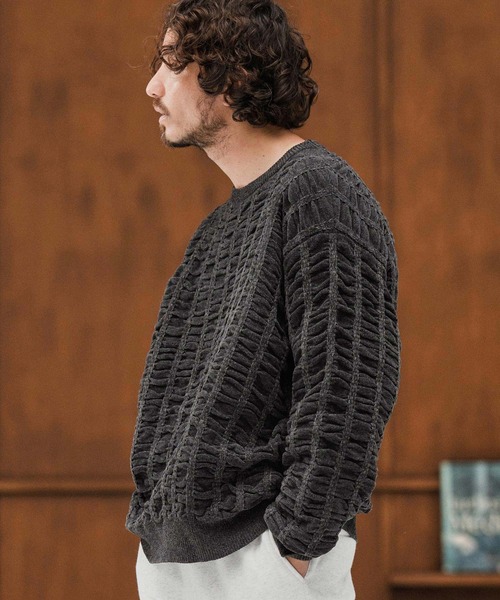 CAMBIO（カンビオ） セーター ニット mn3137-Floating Jacquard Mole 