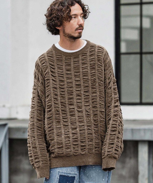 CAMBIO（カンビオ） セーター ニット mn3137-Floating Jacquard Mole