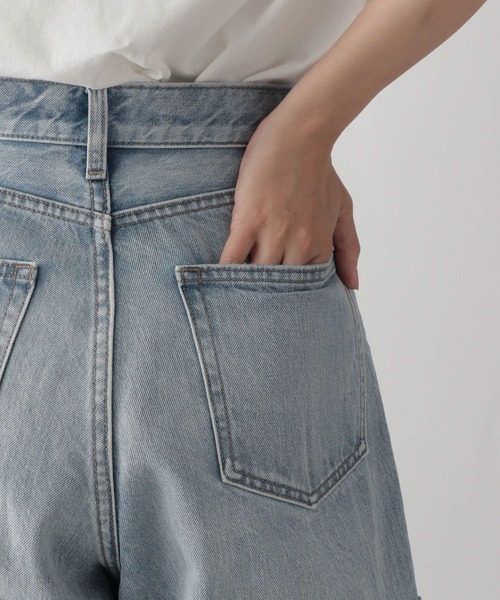 「LOWRYS FARM」 ダメージ加工デニムパンツ LARGE ブルー系その他 レディース