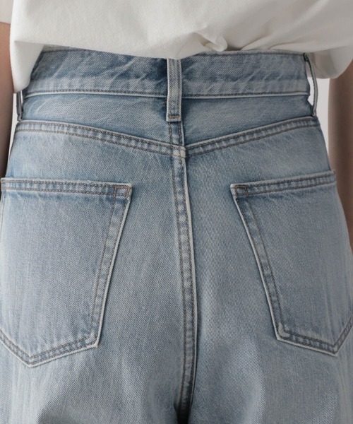 「LOWRYS FARM」 ダメージ加工デニムパンツ LARGE ブルー系その他 レディース
