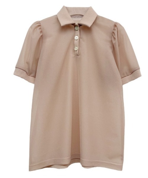 ブラウス シャツ sheer chiffon polo tops レディース