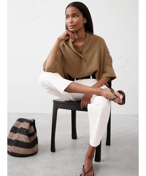 ブラウス シャツ BANANA REPUBLIC FACTORY STORE　　ドレーピー オーバーサイズトップ レディース BANANA REPUBLIC ブラウス シャツ FACTORY STORE ドレーピー