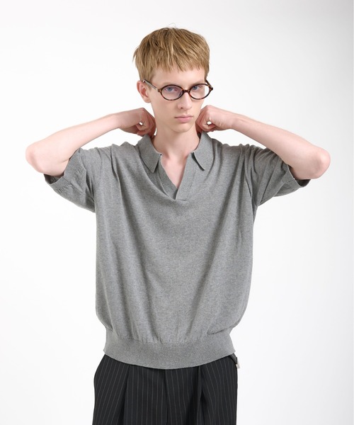 Regen Glanz ポロシャツ skipper knit polo shirt/スキッパーニット