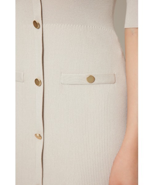 rienda（リエンダ） ワンピース パフスリーブニットタイトワンピース