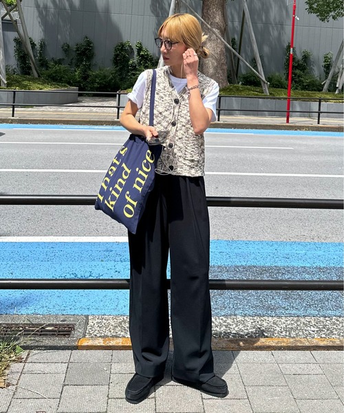 「feepur」 ニットベスト MEDIUM ブラック レディース