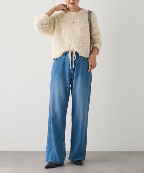 BEARDSLEY ラップ風デニム FRIPIER インディゴブルー フリー BEARDSLEY｜ドロストストレートデニム《FRIPIER》 | Rakuten