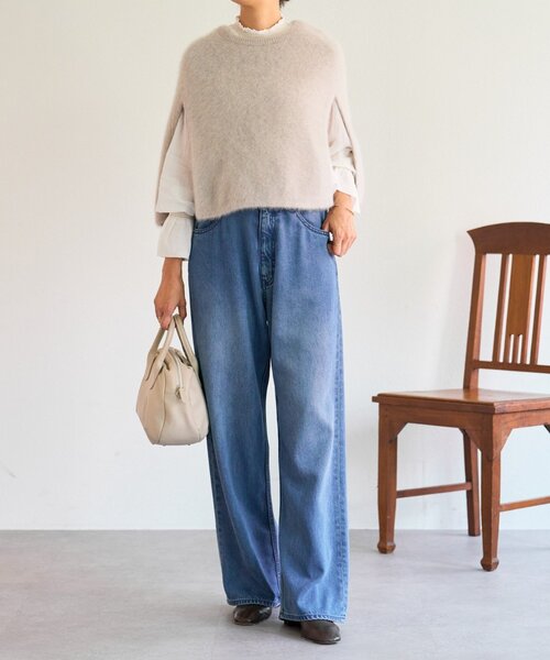 BEARDSLEY リメイク風デニム　ジーンズ BEARDSLEY ジーンズ デニム デニムパンツ ドロストストレート