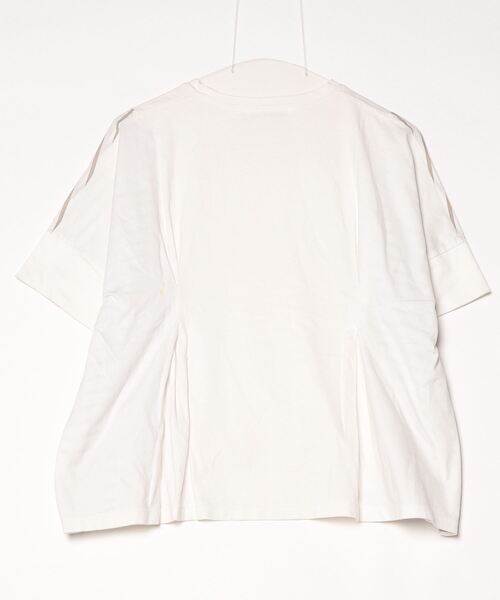 「blanc basque」 ボーダー柄半袖カットソー 38 ベージュ レディース_画像2