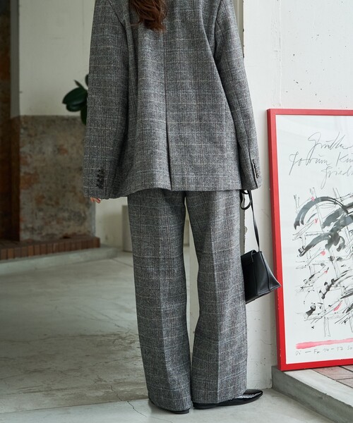 FREAK'S STORE ヘリンボーン　セットアップ S FREAK'S STORE パンツ 限定展開 ヘリンボーン チェック パンツ