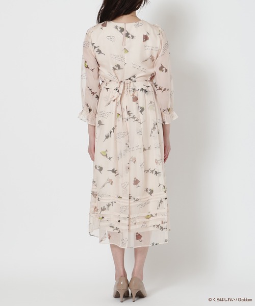 ジョリープッペ（Jolly Poupee）/【くらはしれいコラボ】クロネコPTピンタックフリルワンピース Jolly Poupee ワンピース 「くらはしれいコラボ」クロネコPTピンタック