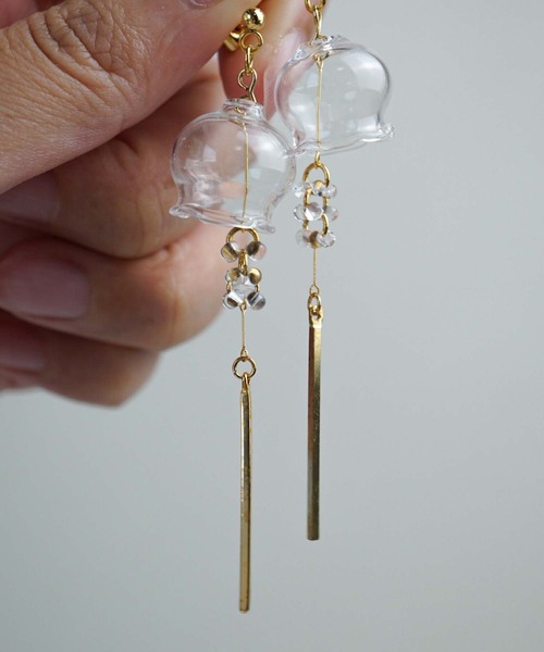 CERCA ピアス jolie minette/ふわり風鈴ピアス/ゴールド 金属