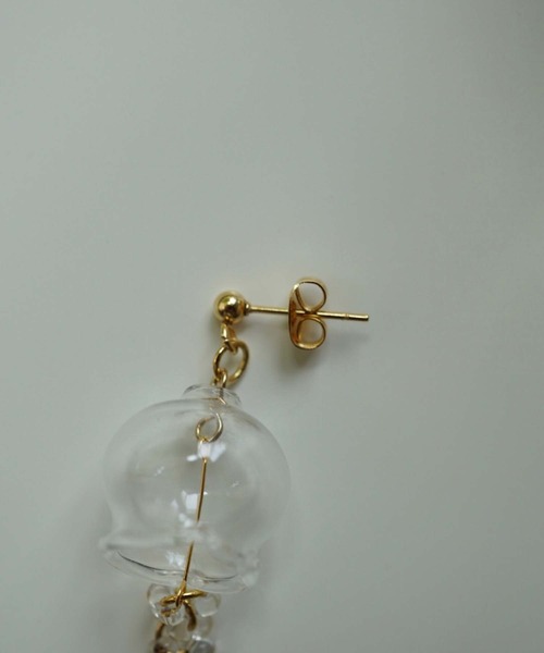 CERCA ピアス jolie minette/ふわり風鈴ピアス/ゴールド 金属
