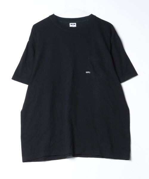 SHIPS（シップス） 刺繍半袖Tシャツ X-LARGE ブラック レディース