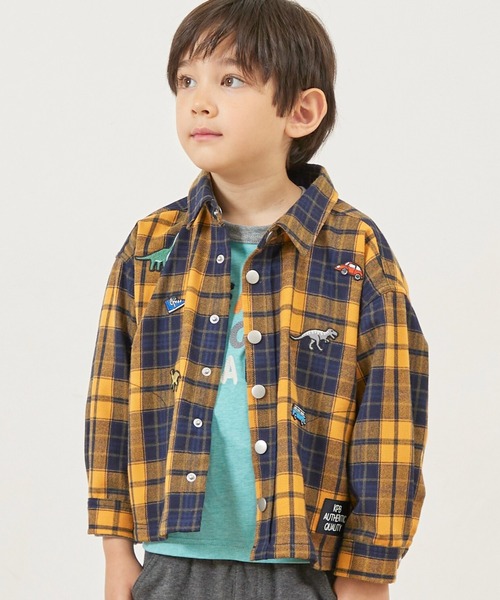 KP BOY（ケーピーボーイ） ブラウス シャツ フーデット チェックシャツ