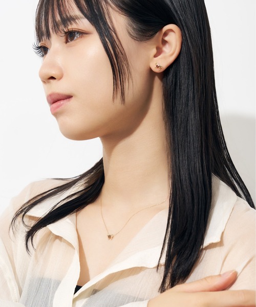ネックレス K10 馬/ホース カラーストーン ネックレス レディース メンズの画像