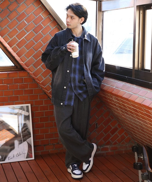 8 「8(eight)」 「Jungle Storm」デニムジャケット MEDIUM ブラック