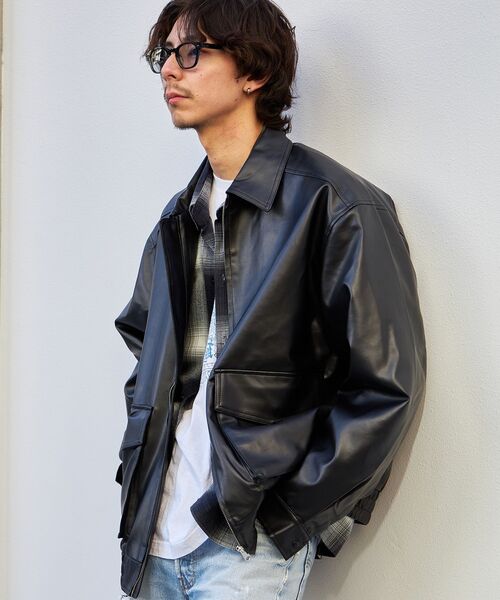 「FFEIN」 ブルゾン MEDIUM ブラック メンズ_画像3