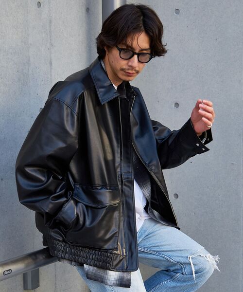 「FFEIN」 ブルゾン MEDIUM ブラック メンズ_画像4