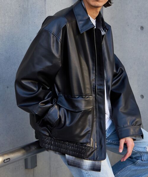 「FFEIN」 ブルゾン MEDIUM ブラック メンズ_画像6