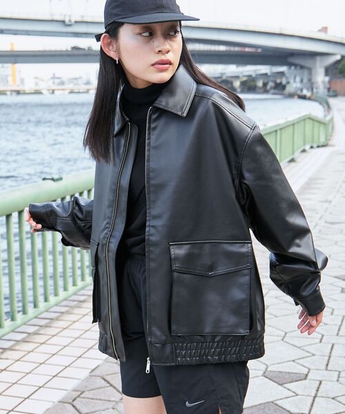 「FFEIN」 ブルゾン MEDIUM ブラック メンズ_画像9