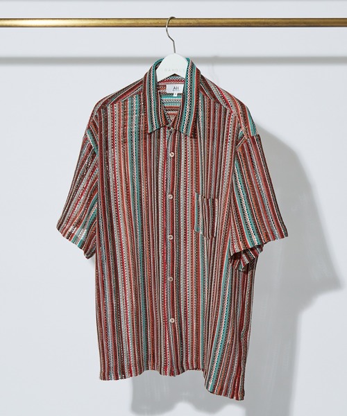 「AH ABAHOUSE」 半袖シャツ 46 イエロー メンズ_画像9