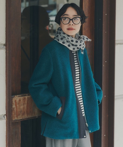 human woman ブルゾン アウター スライバージップジャケット