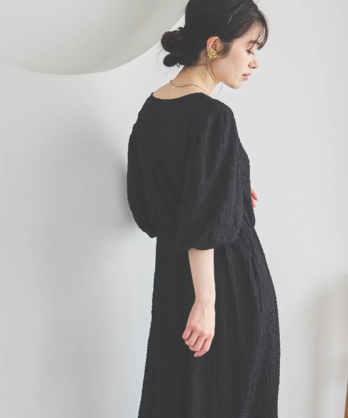 「mil」 半袖ワンピース XX-SMALL ブラック レディース_画像6