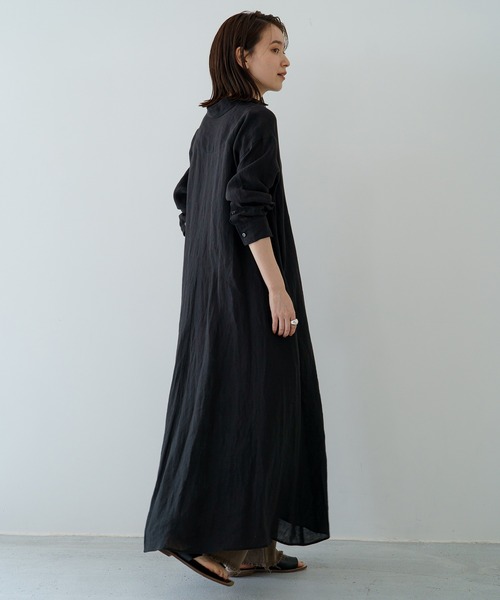 「LOUNGEDRESS」 シャツワンピース SMALL アイボリー レディース_画像9