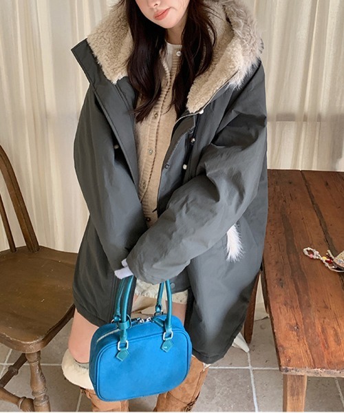 NEW GENTLEMAN ミリタリージャケット モッズコート オスロ ボアフード